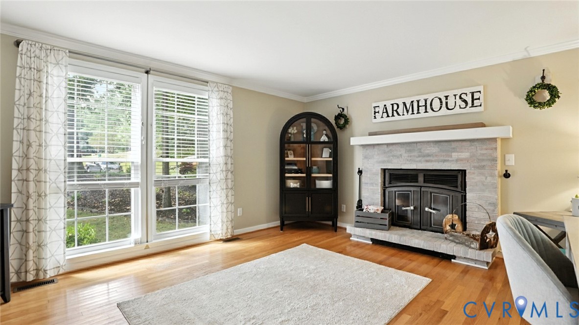 9743 Snowhill Road Richmond, VA 23235 - Photo 19 of 48 Living area with a glass covered fireplace, orname