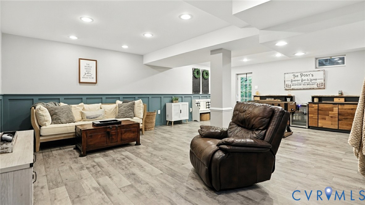 9743 Snowhill Road Richmond, VA 23235 - Photo 24 of 48 Living room featuring recessed lighting, light woo