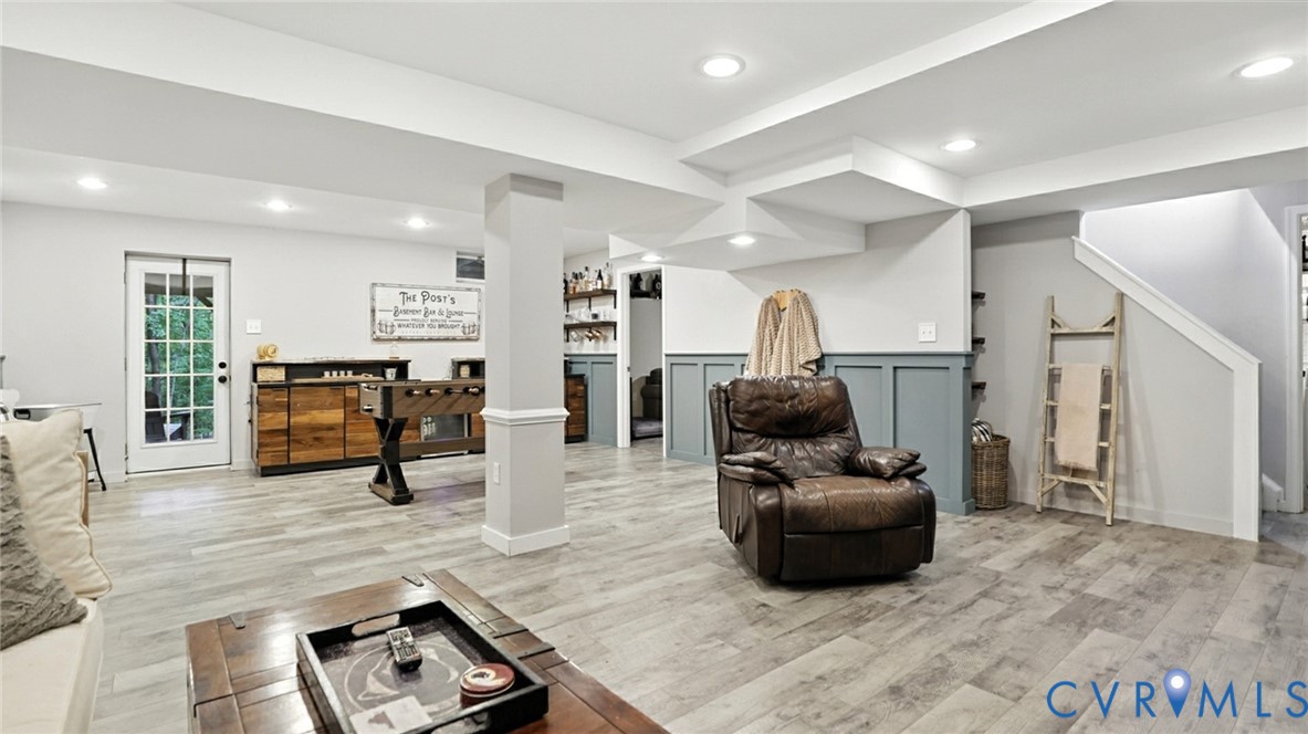 9743 Snowhill Road Richmond, VA 23235 - Photo 25 of 48 Living area with light wood-type flooring, recesse