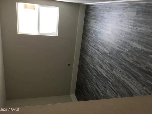 a bathroom with a window