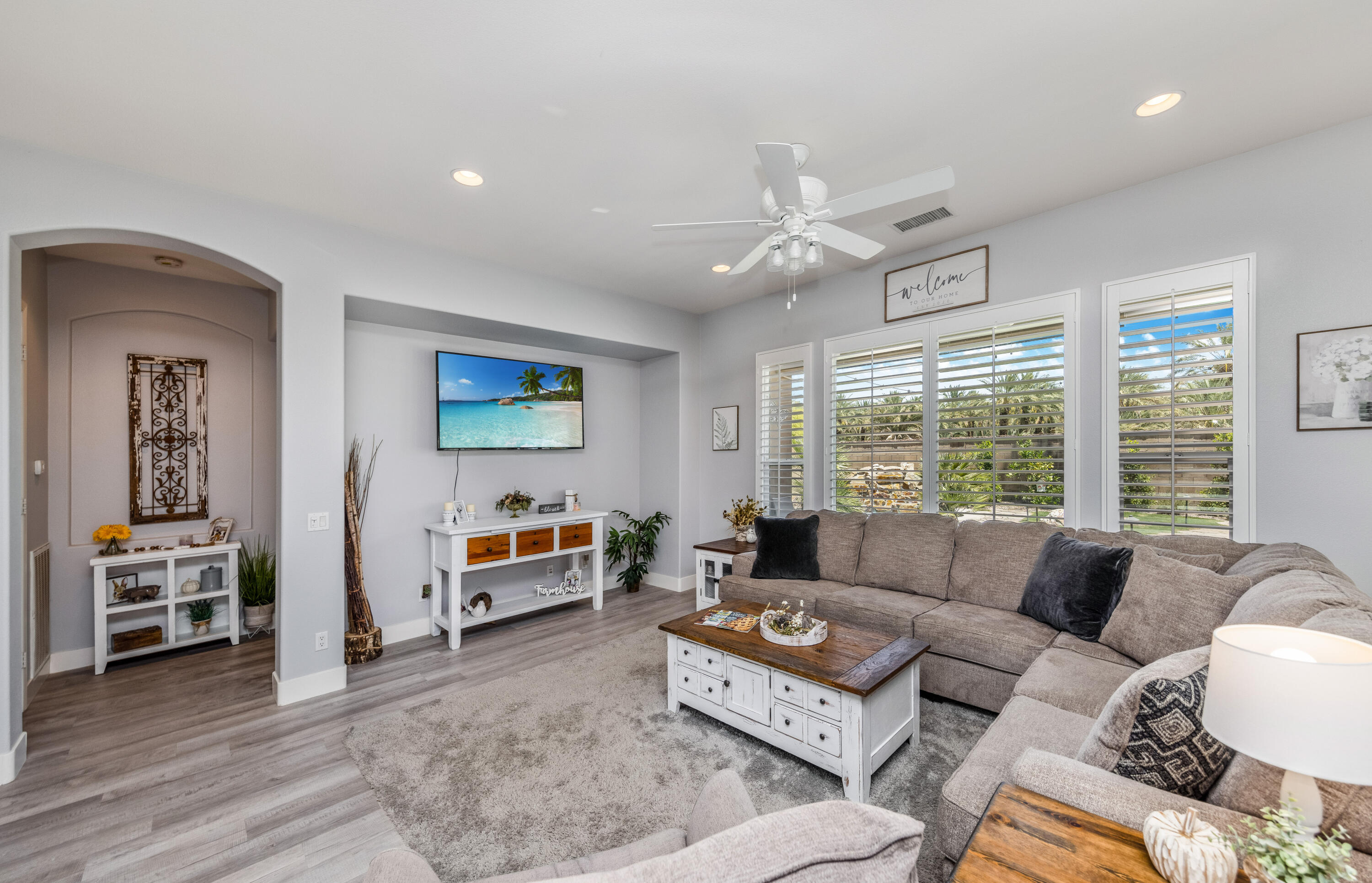 61232 Cactus Spring Drive La Quinta, CA 92253 - Photo 9 of 43 a living room with furniture and a large window