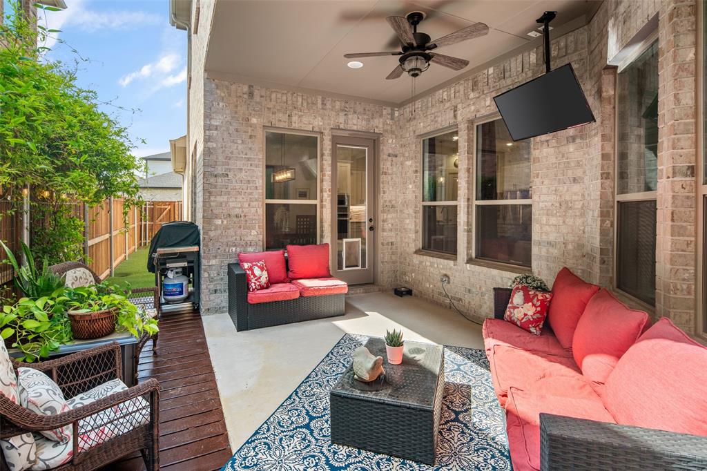 4881 Miles Way Fairview, TX 75069 - Photo 29 of 39 a outdoor living space with furniture and a potted plant