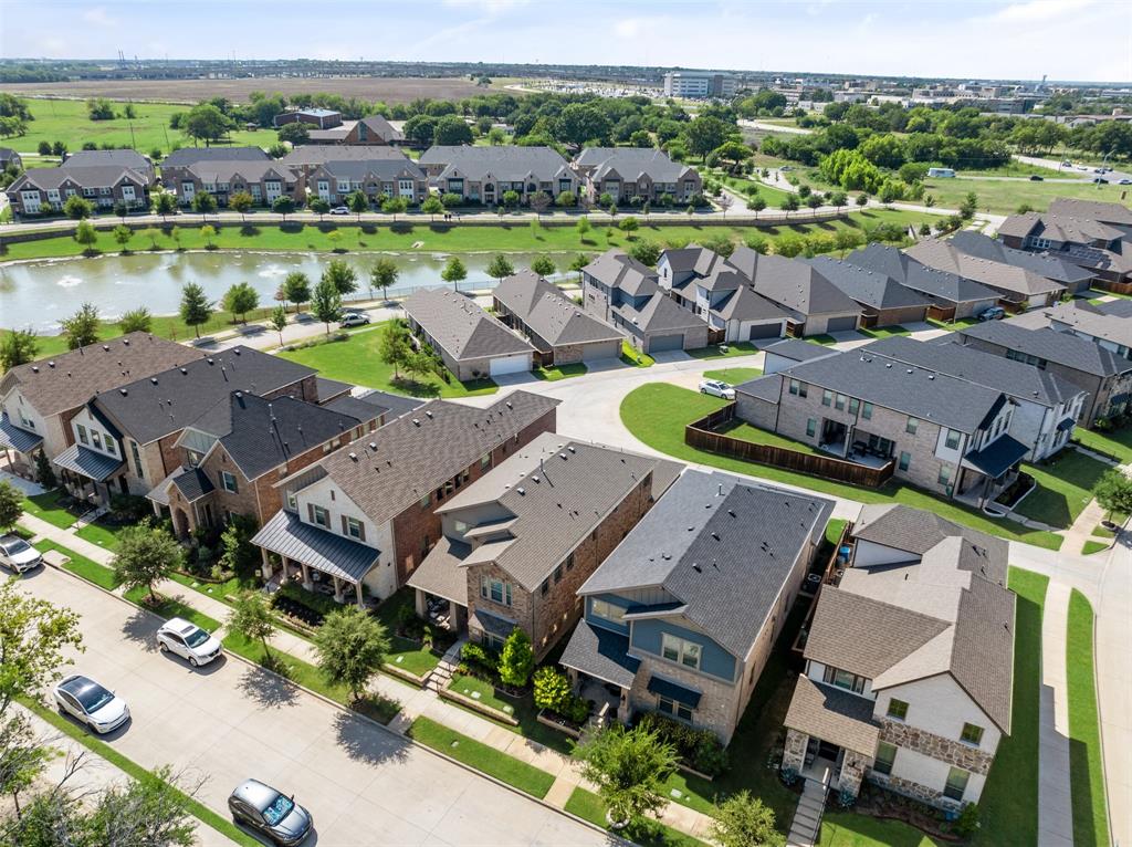 4881 Miles Way Fairview, TX 75069 - Photo 36 of 39 an aerial view of a house with garden space and lake view