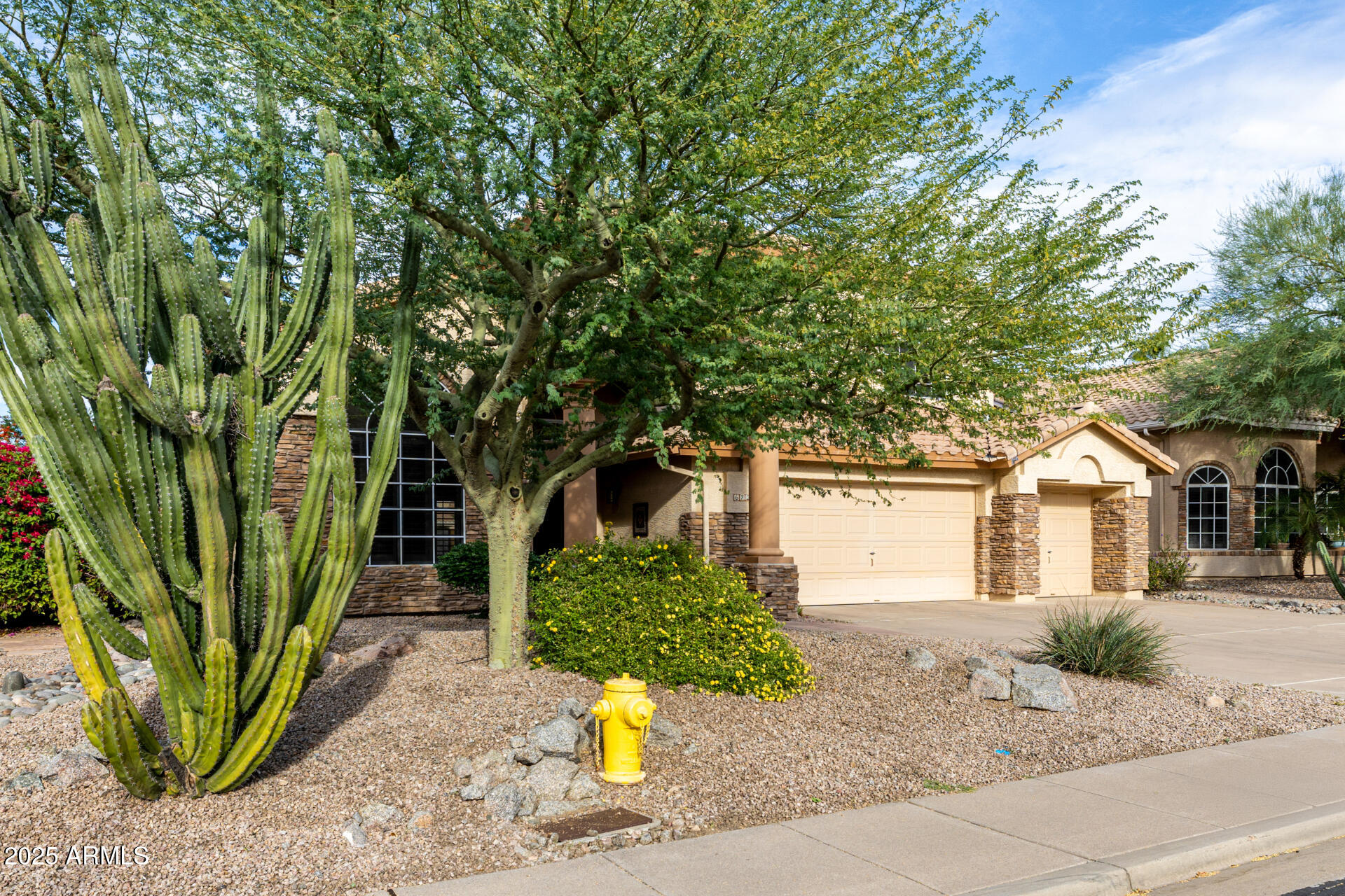 6726 East Villeroy Circle Mesa, AZ 85215 - Photo 12 of 74 a front view of a house with a garden