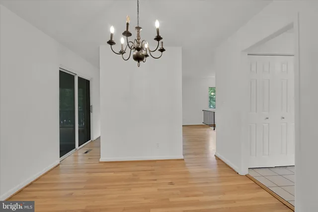 a view of a livingroom with a chandelier