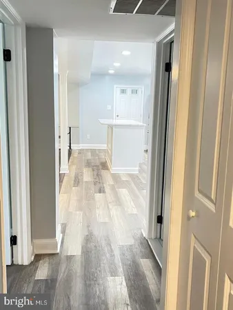 a view of livingroom with wooden floor