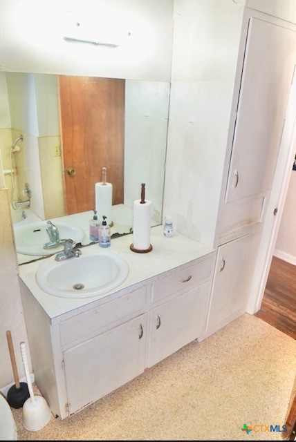 141 Jackson Street Elgin, TX 78621 - Photo 28 of 28 a bathroom with 2 sink and a mirror