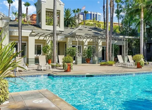 front view of a building with a yard