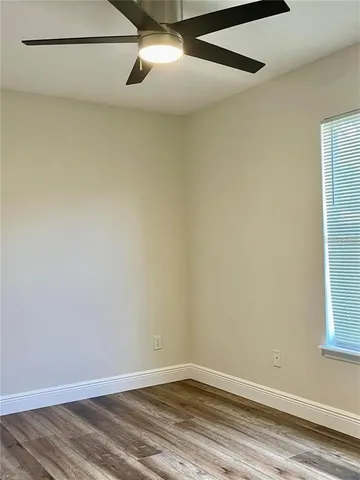 a view of small space with racks on the wall