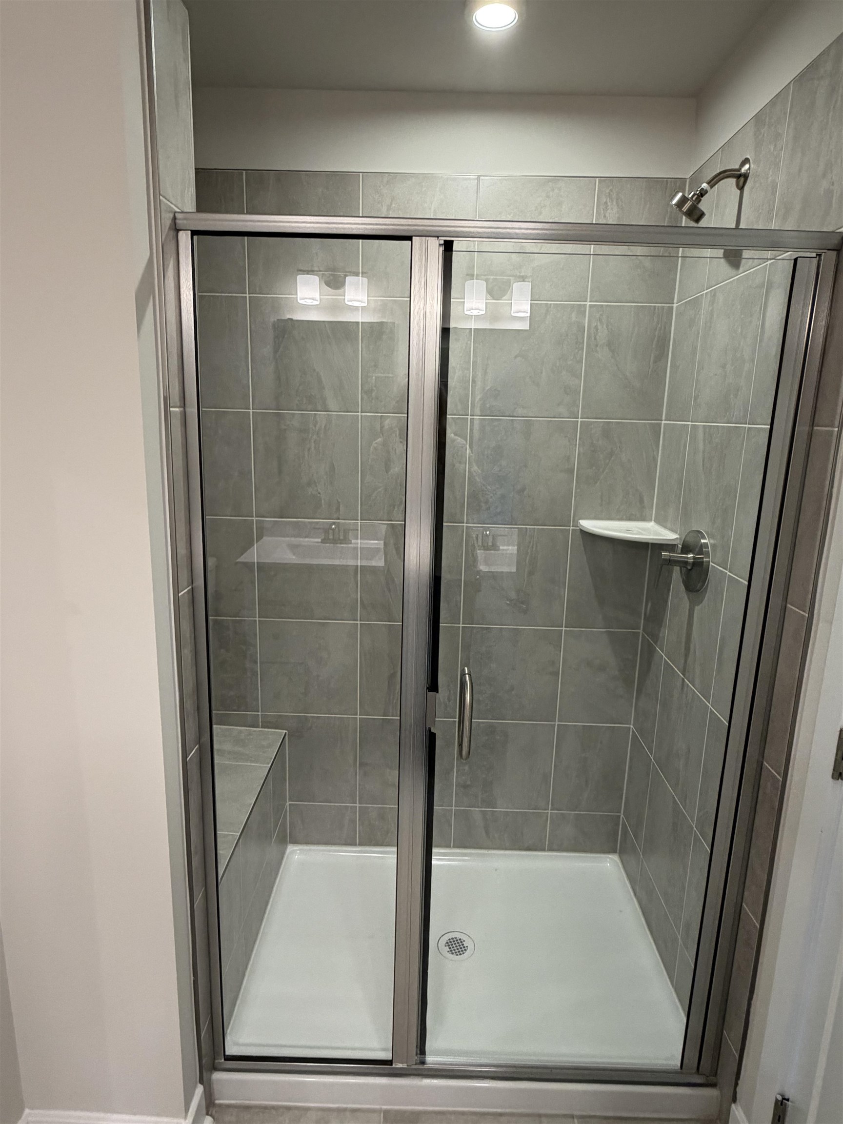 1303 Pleasant View Drive, Unit B North Myrtle Beach, SC 29582 - Photo 7 of 13 Bathroom with a stall shower and recessed lighting