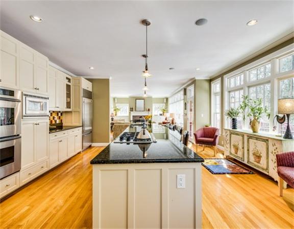 5 Granville Road Lincoln, MA 01773 - Photo 11 of 30 a large kitchen with stainless steel appliances lots of counter space windows and a chandelier