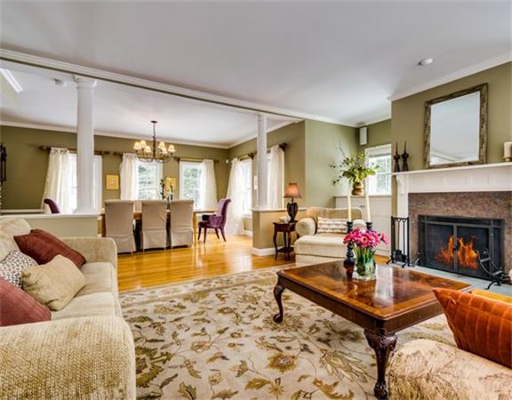 5 Granville Road Lincoln, MA 01773 - Photo 4 of 30 a living room with furniture and a fireplace