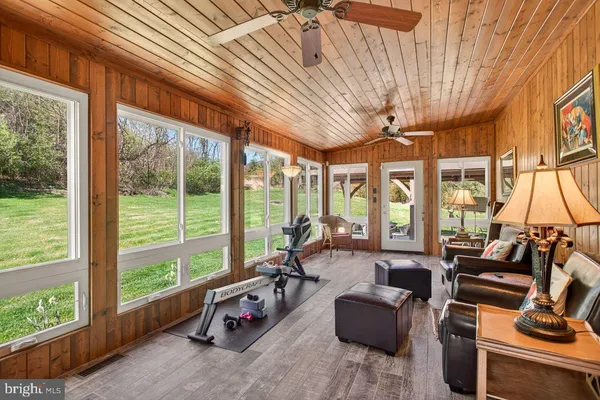 a room with furniture or large windows