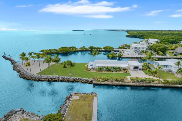 an aerial view of a house with a lake view