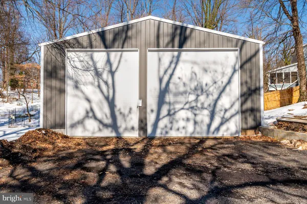 a view of a house with a snow on the wall