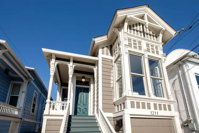 a view of a building with a window