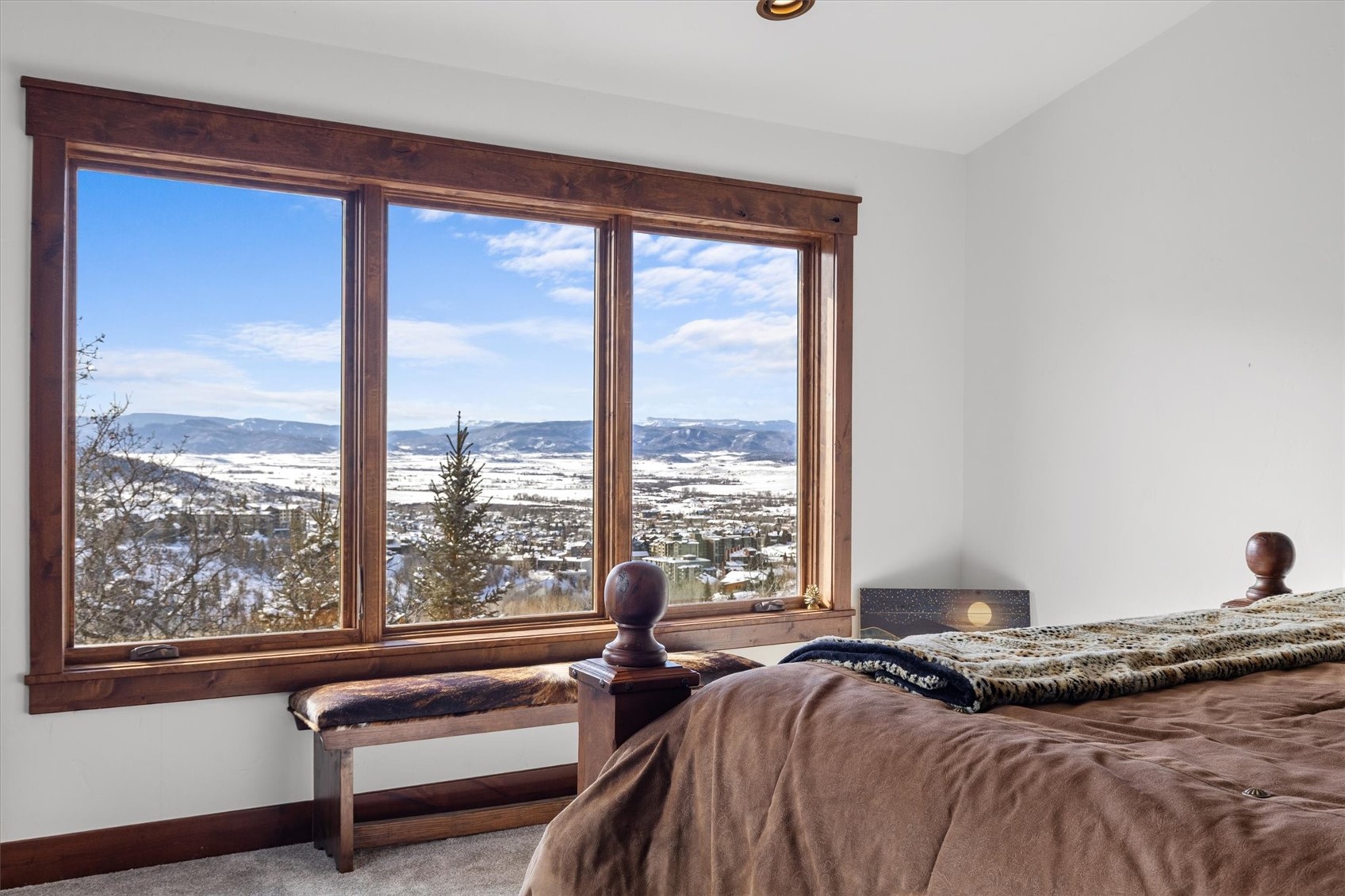2324 Glacier Ridge, Unit B Steamboat Springs, CO 80487 - Photo 37 of 46 Bedroom featuring a mountain view and carpet flooring