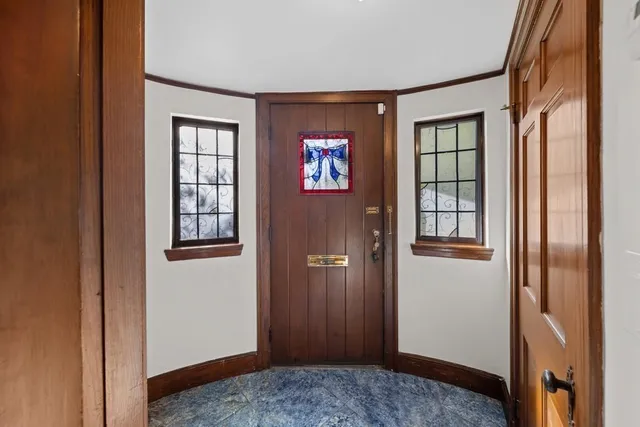 a view of an front door