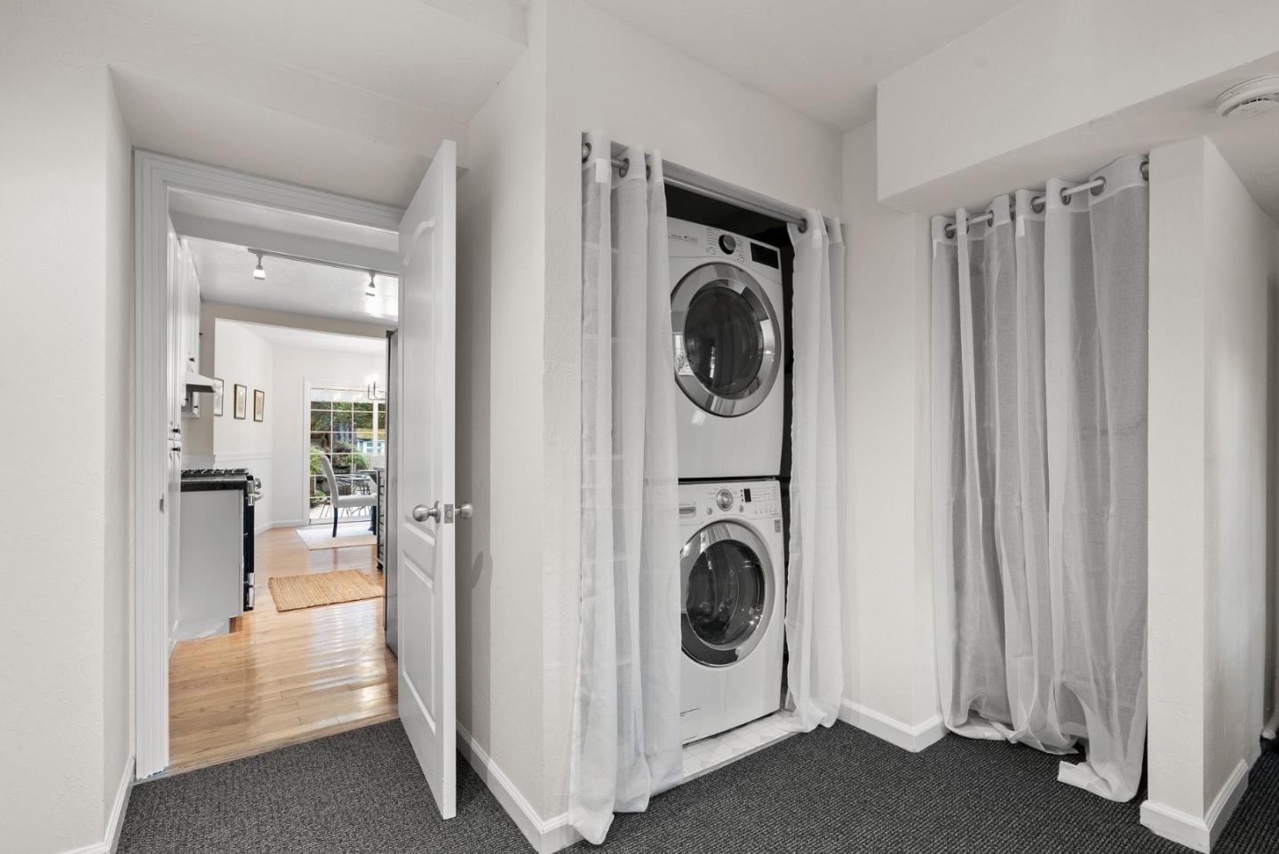 600 Cook Way Ben Lomond, CA 95005 - Photo 13 of 36 a view of a hallway with washer and dryer