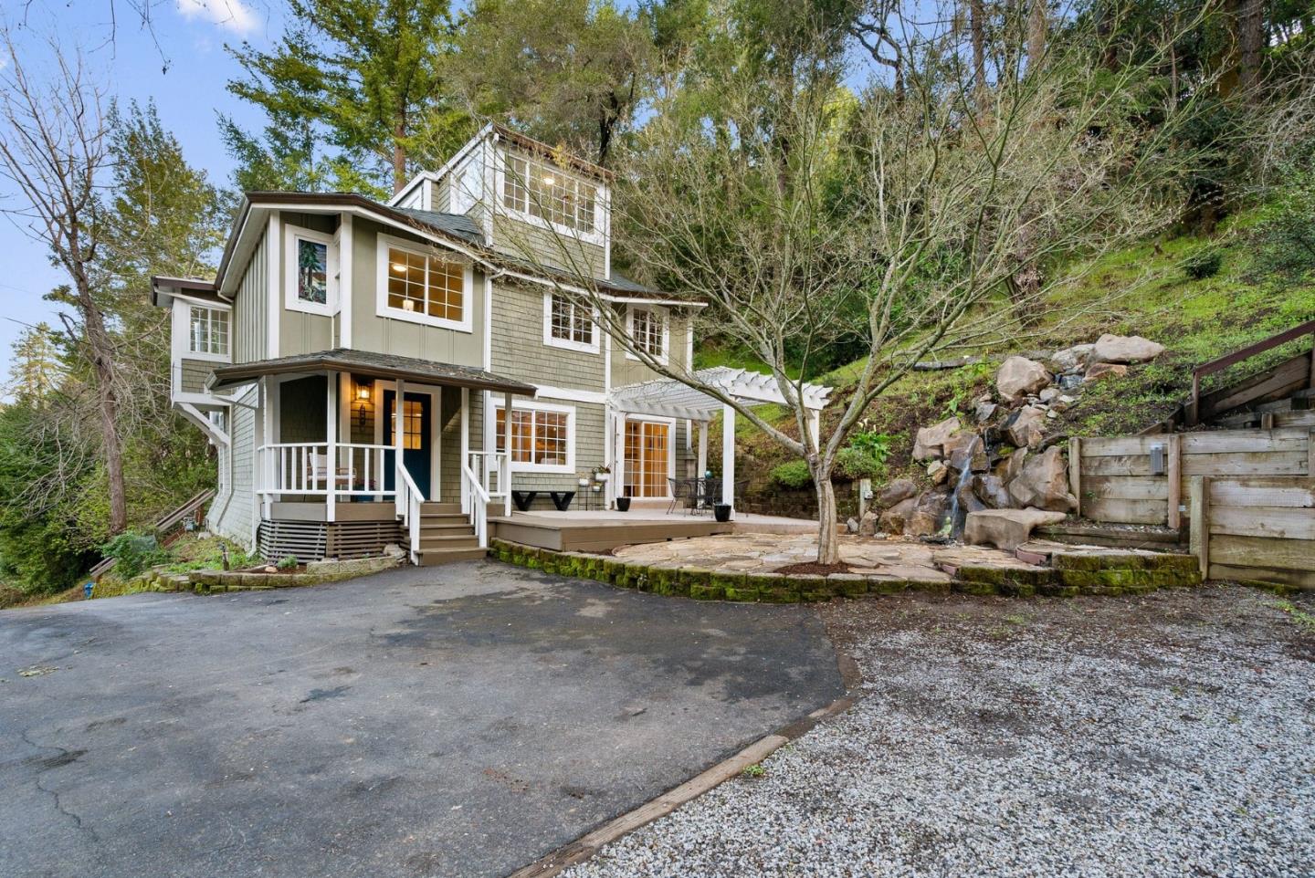 600 Cook Way Ben Lomond, CA 95005 - Photo 2 of 36 a view of a house with a yard and large trees