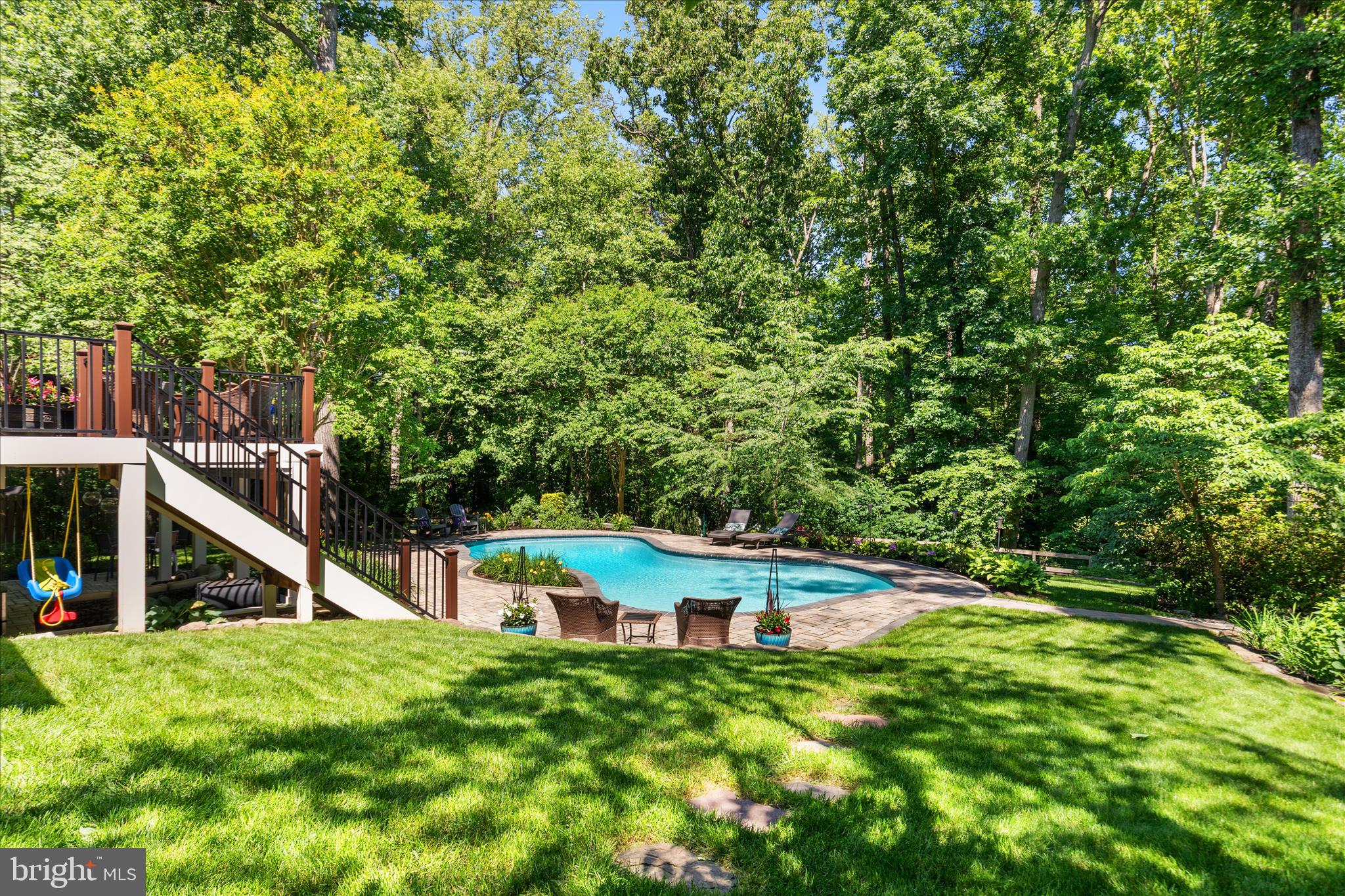 8201 Running Creek Court Springfield, VA 22153 - Photo 13 of 23 Large yard and backs to Parkland