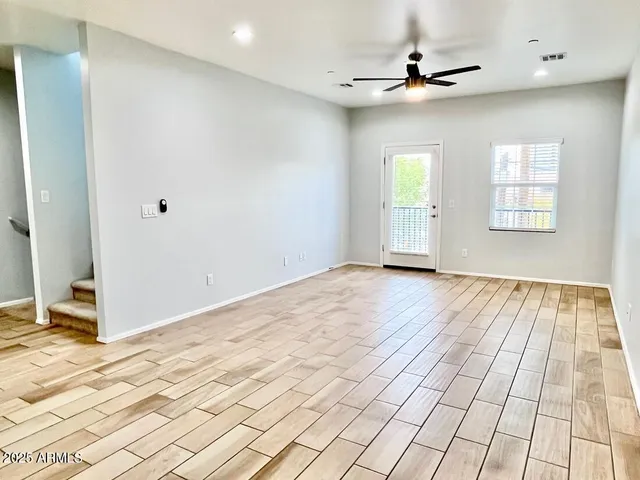 a view of an empty room and window