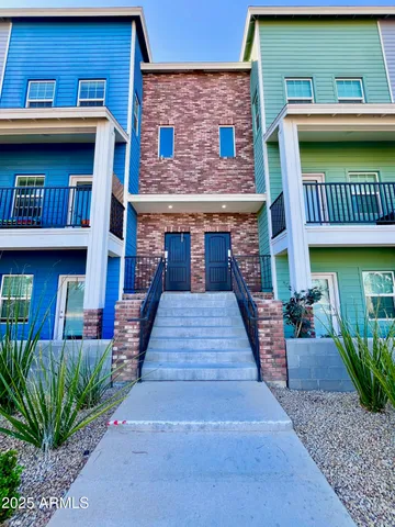 a view of a street with building