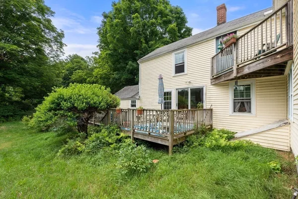 a view of backyard with barbeque grill and plants