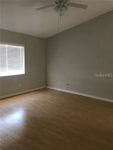 an empty room with a window