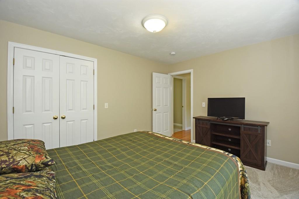 253 Pommogussett Road Rutland, MA 01543 - Photo 19 of 25 a bedroom with a bed and a flat tv screen on a dresser