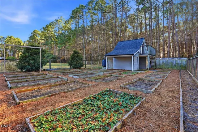 a house view with a garden space