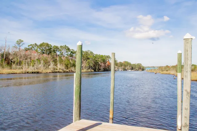 a view of a pathway with a yard