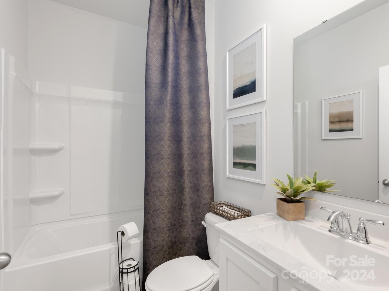 63 Dandelion Road Fletcher, NC 28732 - Photo 25 of 27 a bathroom with a sink a toilet and shower