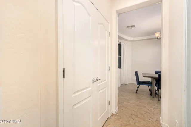 a view of a room with an empty space