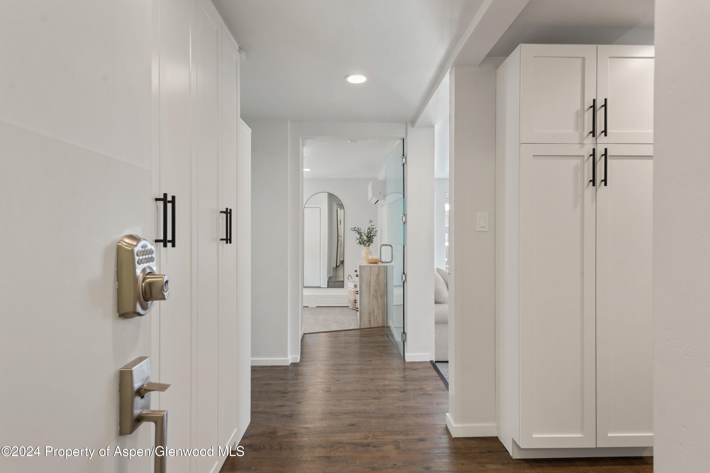 605 East Main Street, Unit 7 Aspen, CO 81611 - Photo 10 of 13 a view of a hallway with wooden floor and closet