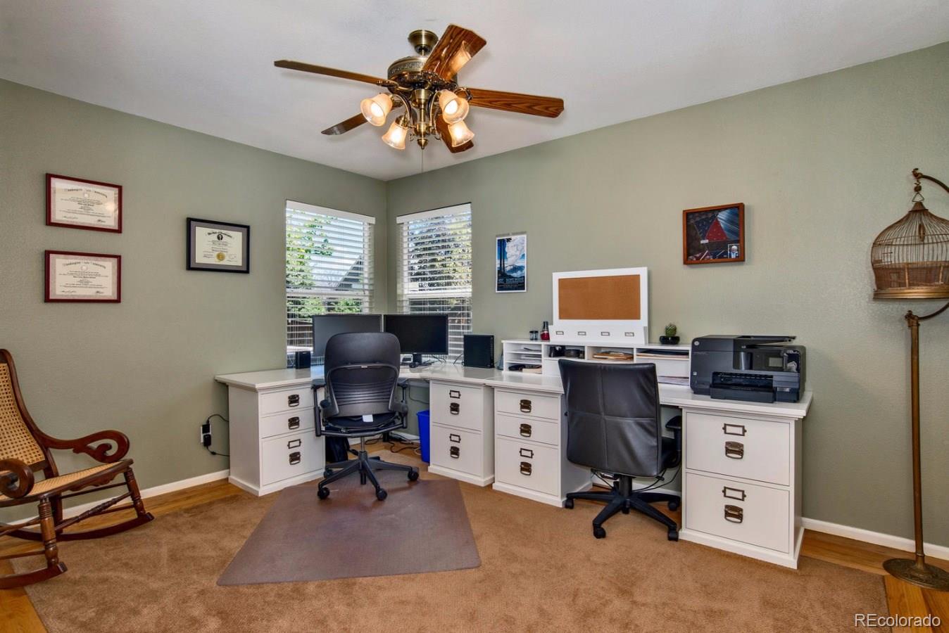 1757 Spring Water Place Highlands Ranch, CO 80129 - Photo 13 of 34 a view of a workspace with furniture and a window