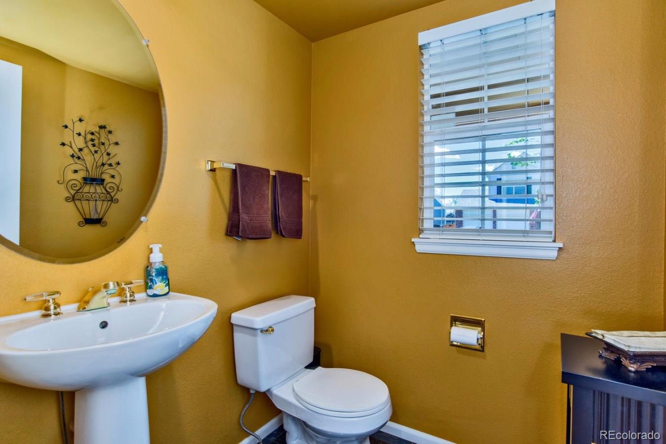 1757 Spring Water Place Highlands Ranch, CO 80129 - Photo 14 of 34 a bathroom with a toilet sink and mirror