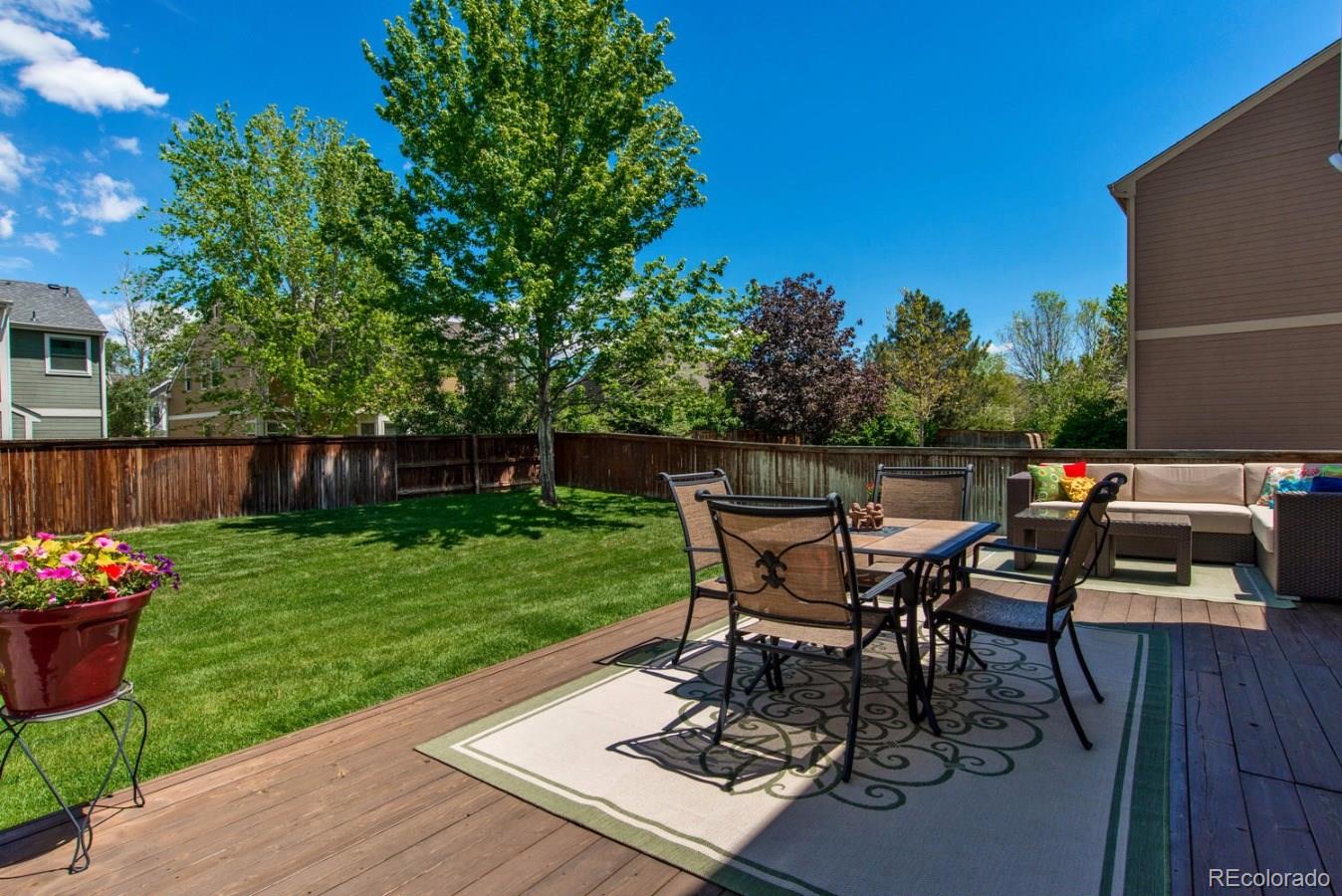 1757 Spring Water Place Highlands Ranch, CO 80129 - Photo 28 of 34 a view of a backyard with sitting area