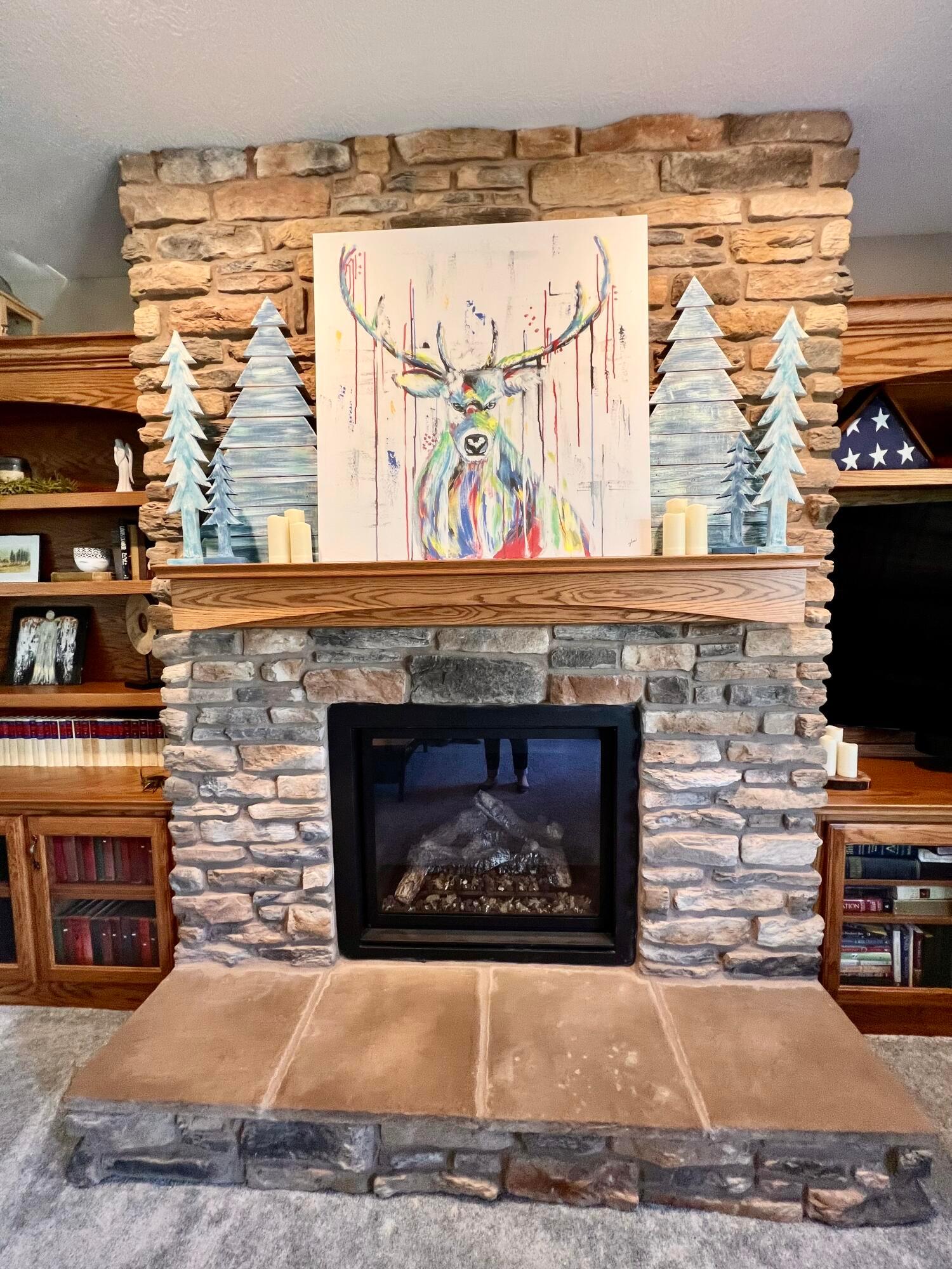 4387 Mahar Road Springfield, OH 45502 - Photo 15 of 71 Stone Fireplace