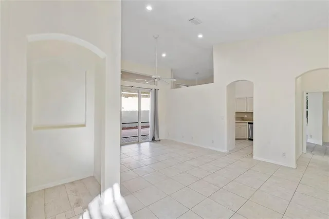 a view of an empty room and a gallery