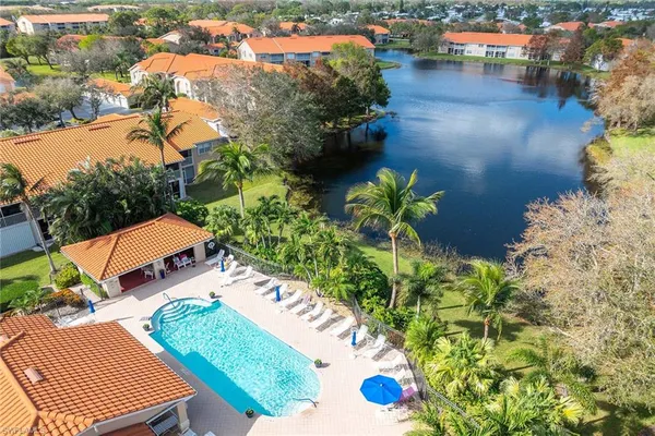 a view of swimming pool and lake view