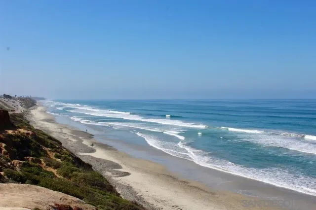 a view of beach and ocean