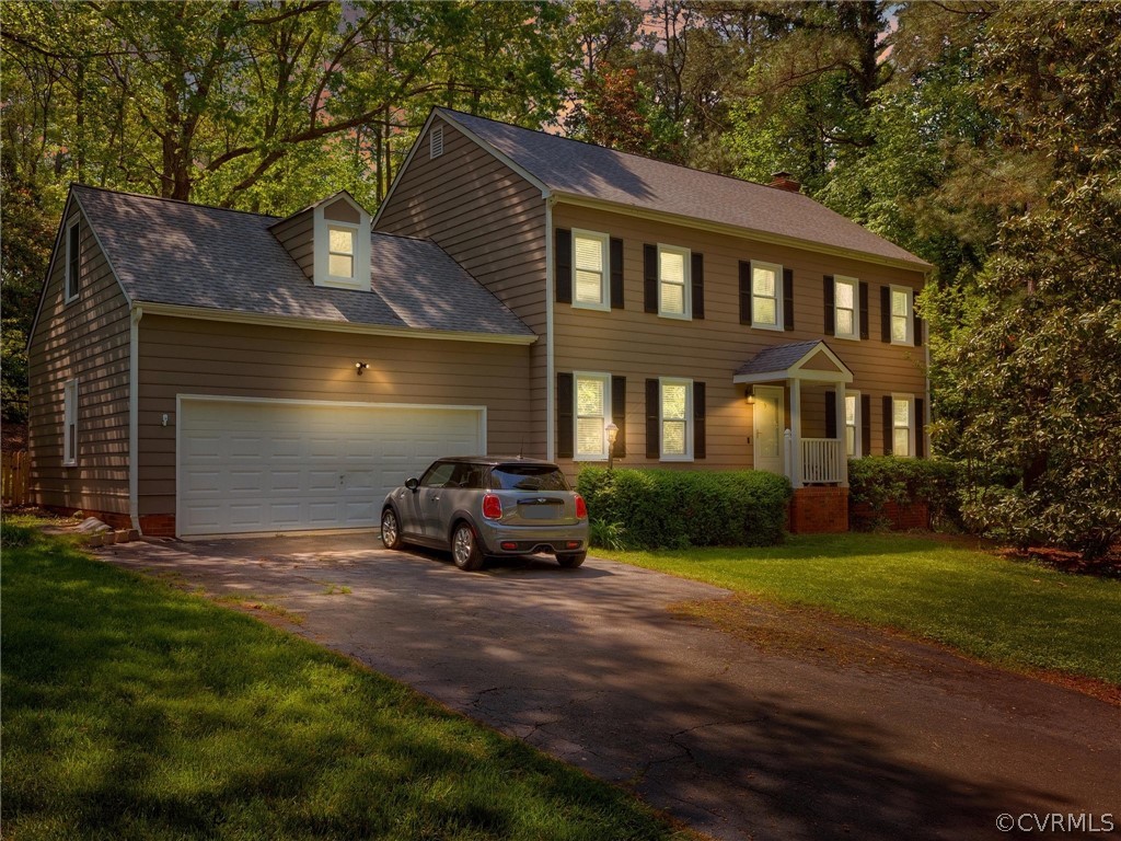 a house view with a garden space