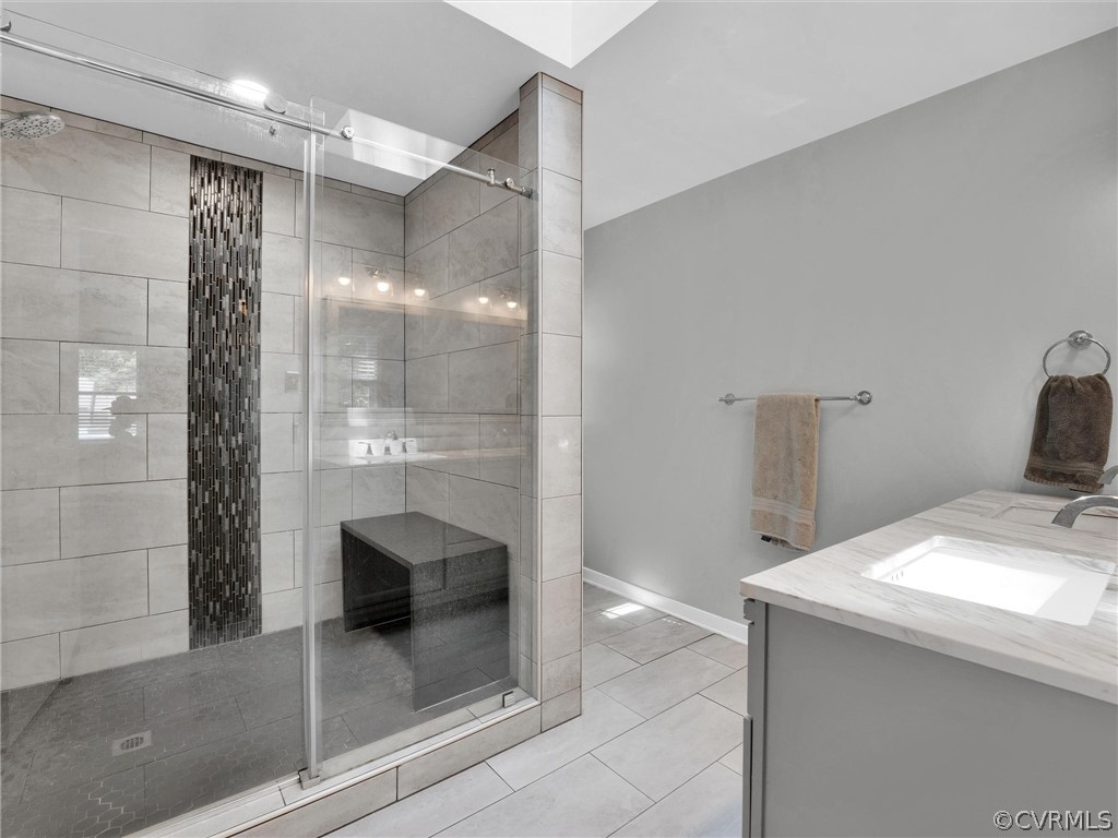 14307 Long Gate Road Midlothian, VA 23112 - Photo 26 of 41 a bathroom with a shower and a sink