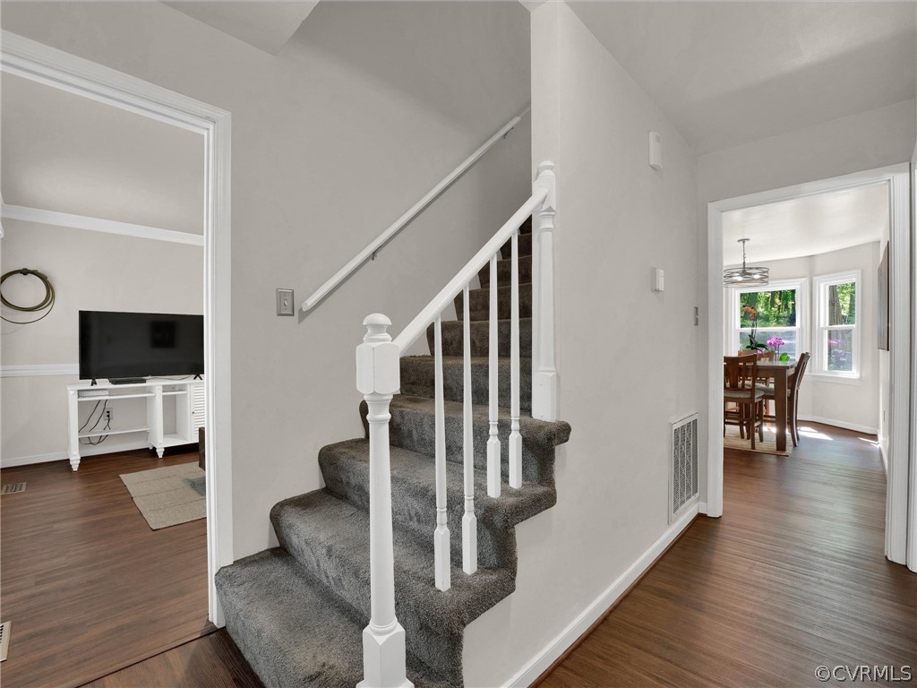 14307 Long Gate Road Midlothian, VA 23112 - Photo 4 of 41 a view of entryway livingroom and hall with wooden floor