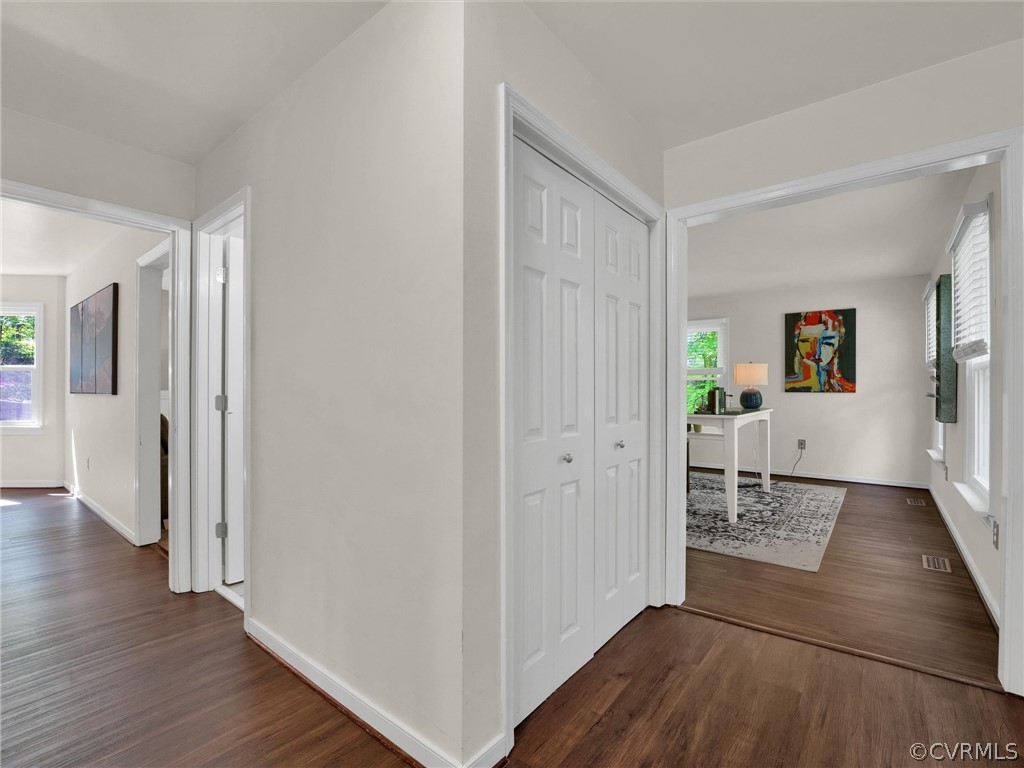 14307 Long Gate Road Midlothian, VA 23112 - Photo 5 of 41 a view of an entryway with wooden floor and a livingroom