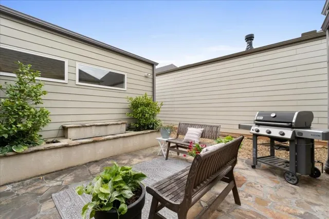 a view of a park with plants and trees