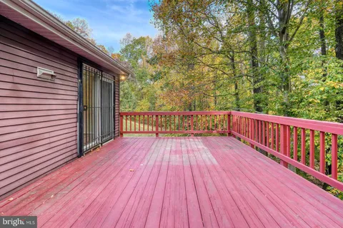 a view of wooden deck