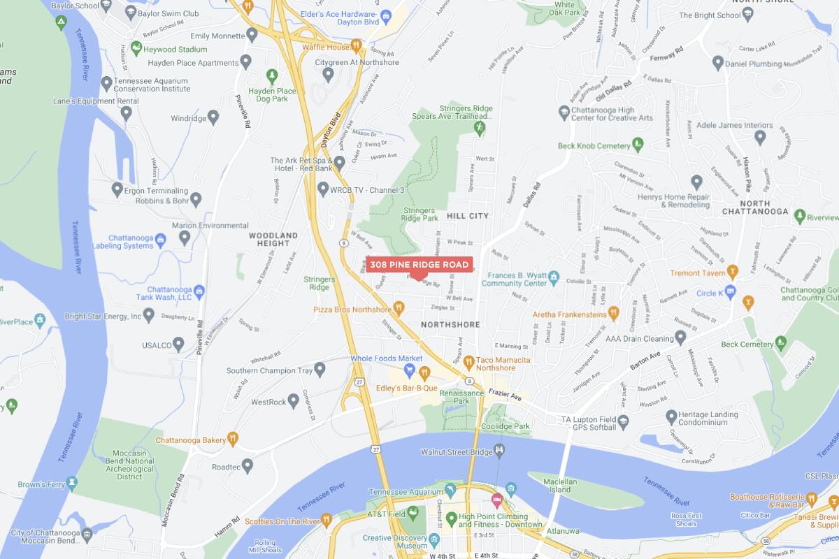 308 Pine Ridge Road Chattanooga, TN 37405 - Photo 41 of 41 Map