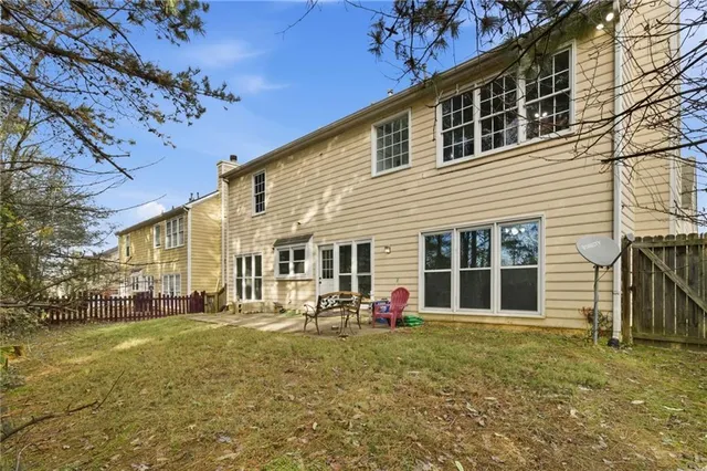 a view of a house with a patio